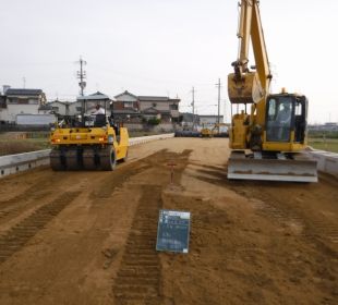 路床盛土敷均し